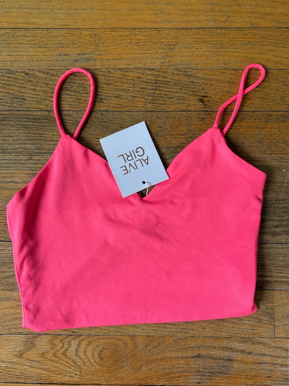 Alive Girl Hot Pink Spaghetti Strap Crop Top